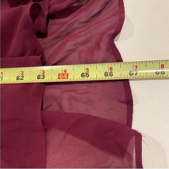 Show Me Your Mumu Faye Flutter Maxi Dress Merlot Chiffon Extra Extra Large NWT - Picture 14 of 14